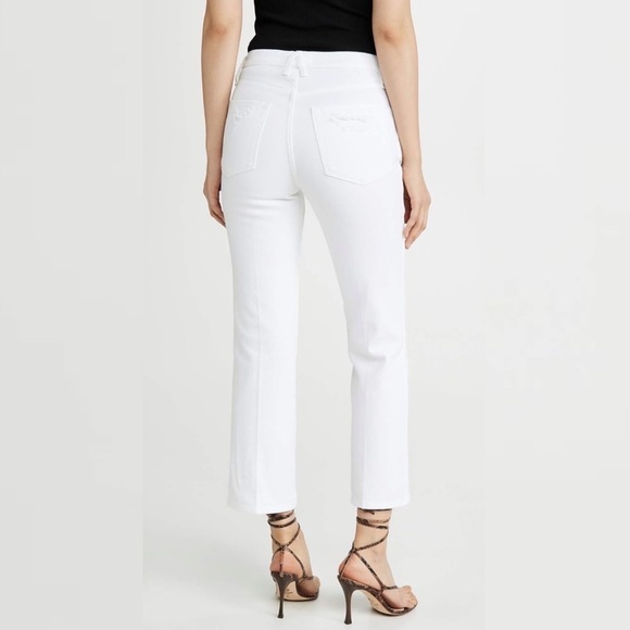 Good AmericanGood Curve Straight Jeans White Stretch Denim 29 / 8